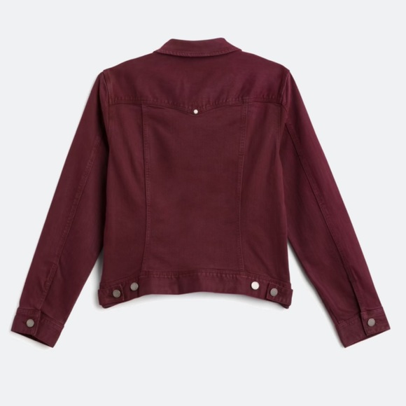 NWT Burgandy Denim Jacket - Picture 2 of 3